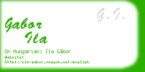 gabor ila business card
